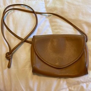 Vintage leather Longchamp cross body